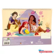 Disney Hercegnők Life A/4 spirál vázlatfüzet 40 lapos matricával