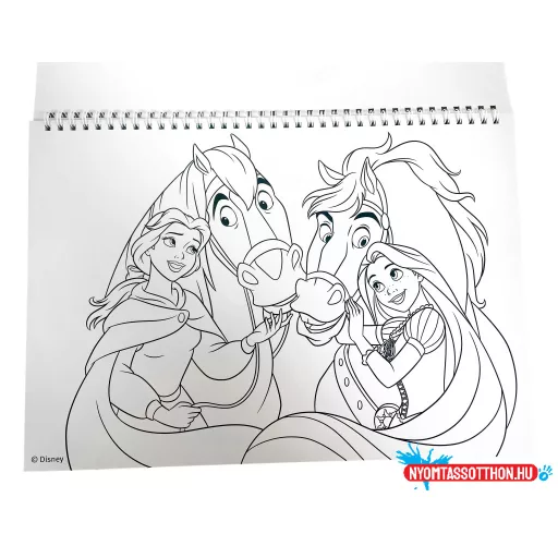Disney Hercegnők Life A/4 spirál vázlatfüzet 40 lapos matricával