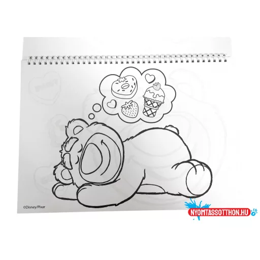 Disney Játékháború Lotso A/4 spirál vázlatfüzet 40 lapos matricával