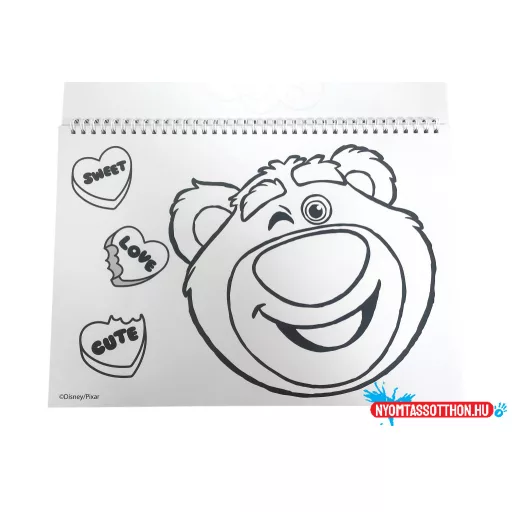 Disney Játékháború Lotso A/4 spirál vázlatfüzet 40 lapos matricával