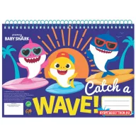 Baby Shark Wave A/4 spirál vázlatfüzet 30 lapos