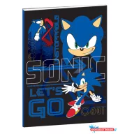 Sonic a sündisznó Go Fast B/5 vonalas füzet 40 lapos
