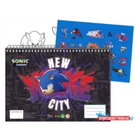Sonic a sündisznó Get Me A/4 spirál vázlatfüzet 40 lapos matricával