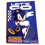 Sonic a sündisznó Let's Go B/5 vonalas füzet 40 lapos