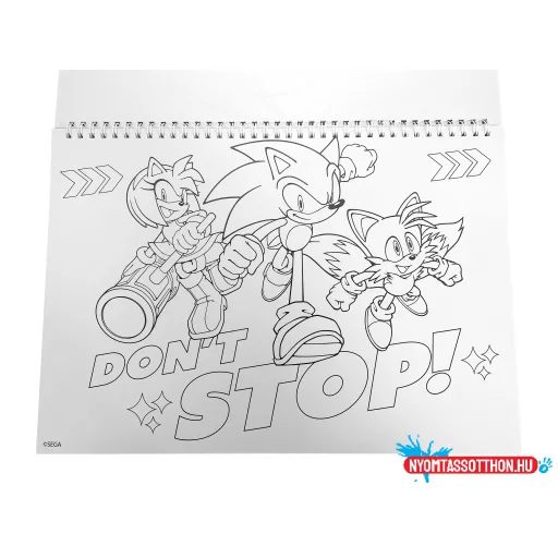 Sonic a sündisznó Speedy A/4 spirál vázlatfüzet 40 lapos matricával