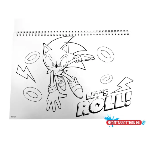 Sonic a sündisznó Speedy A/4 spirál vázlatfüzet 40 lapos matricával