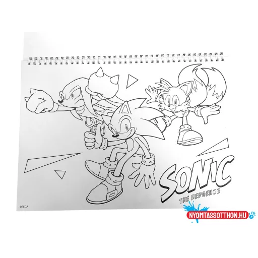 Sonic a sündisznó Speedy A/4 spirál vázlatfüzet 40 lapos matricával