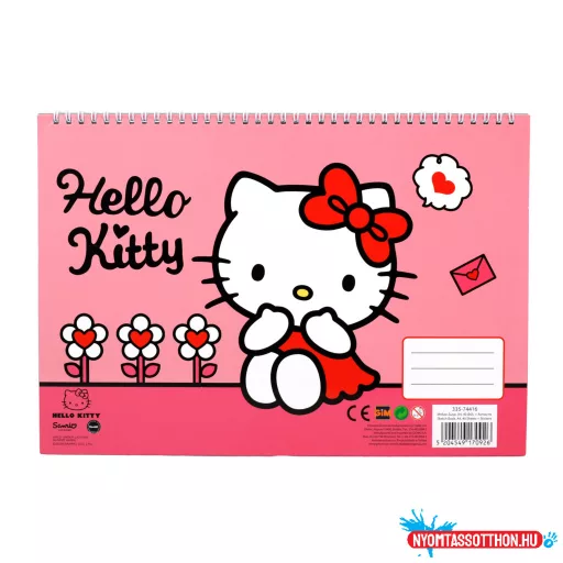 Hello Kitty Sweetheart A/4 spirál vázlatfüzet 40 lapos matricával