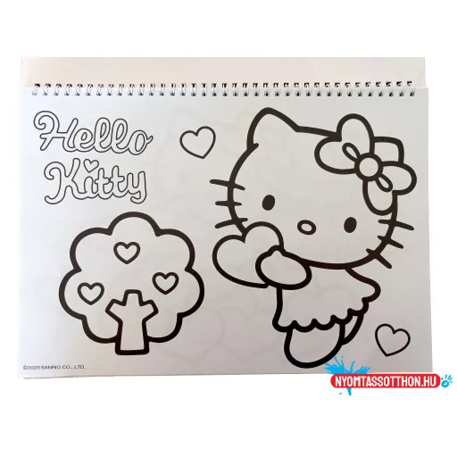 Hello Kitty Sweetheart A/4 spirál vázlatfüzet 40 lapos matricával