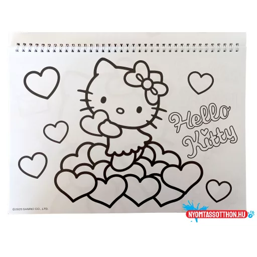Hello Kitty Sweetheart A/4 spirál vázlatfüzet 40 lapos matricával