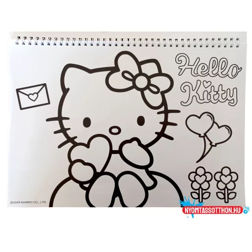 Hello Kitty Sweetheart A/4 spirál vázlatfüzet 40 lapos matricával