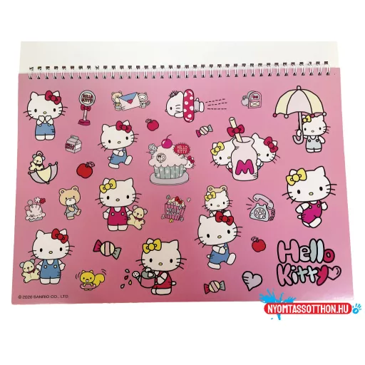 Hello Kitty World A/4 spirál vázlatfüzet 40 lapos matricával