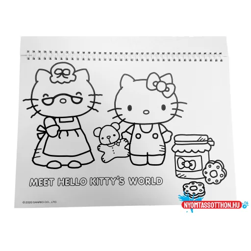Hello Kitty World A/4 spirál vázlatfüzet 40 lapos matricával
