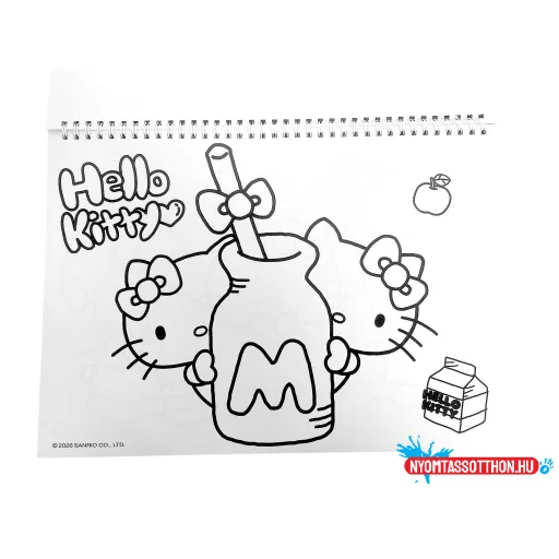 Hello Kitty World A/4 spirál vázlatfüzet 40 lapos matricával