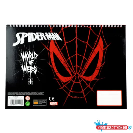 Pókember World of Webs A/4 spirál vázlatfüzet 40 lapos matricával