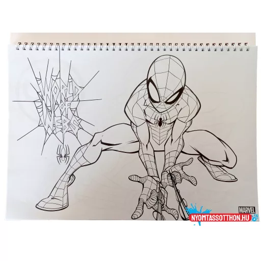 Pókember World of Webs A/4 spirál vázlatfüzet 40 lapos matricával
