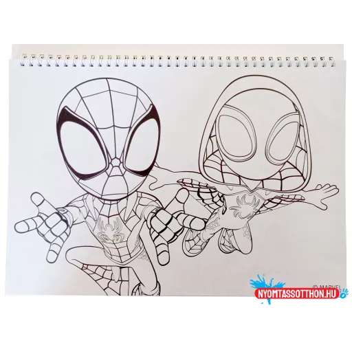 Pókember Spidey Dino-Webs A/4 spirál vázlatfüzet 40 lapos matricával