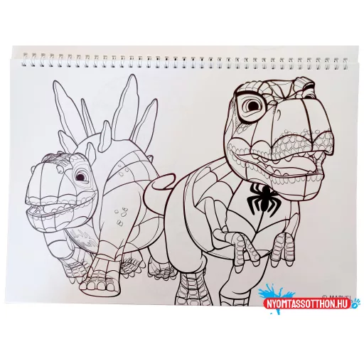 Pókember Spidey Dino-Webs A/4 spirál vázlatfüzet 40 lapos matricával