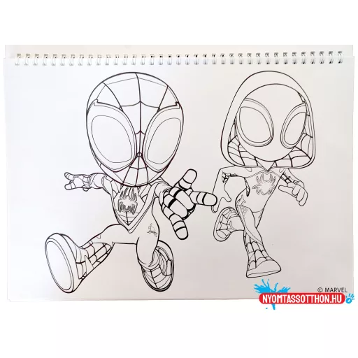 Pókember Spidey Dino-Webs A/4 spirál vázlatfüzet 40 lapos matricával