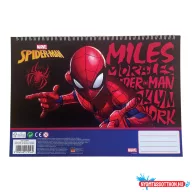 Pókember Miles Morales A/4 spirál vázlatfüzet 40 lapos matricával