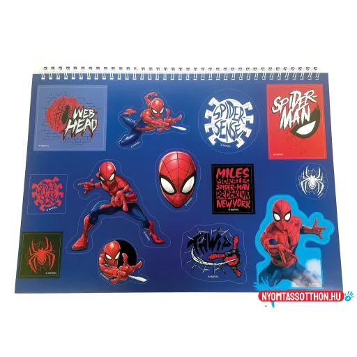 Pókember Miles Morales A/4 spirál vázlatfüzet 40 lapos matricával