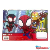 Pókember Spidey Web A/4 spirál vázlatfüzet 40 lapos matricával