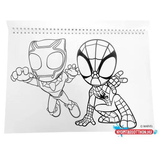 Pókember Spidey Web A/4 spirál vázlatfüzet 40 lapos matricával