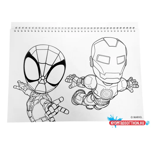 Pókember Spidey Web A/4 spirál vázlatfüzet 40 lapos matricával