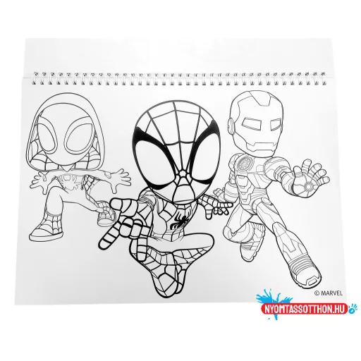 Pókember Spidey Web A/4 spirál vázlatfüzet 40 lapos matricával