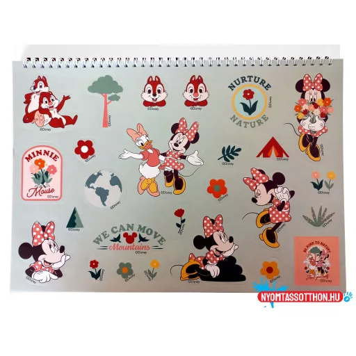 Disney Minnie Nomadic Spirit A/4 spirál vázlatfüzet 40 lapos matricával