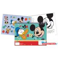 Disney Mickey Oh Boy A/4 spirál vázlatfüzet 40 lapos matricával