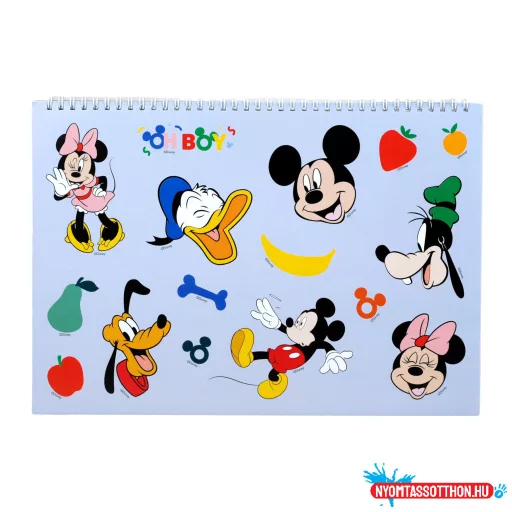 Disney Mickey Oh Boy A/4 spirál vázlatfüzet 40 lapos matricával