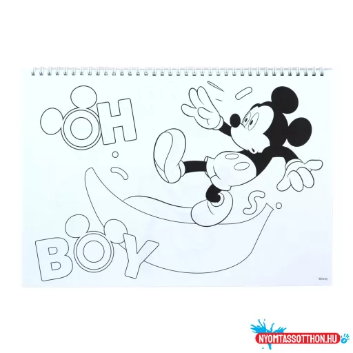 Disney Mickey Oh Boy A/4 spirál vázlatfüzet 40 lapos matricával