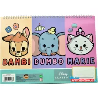 Disney Classics Animals A/4 spirál vázlatfüzet 40 lapos matricával