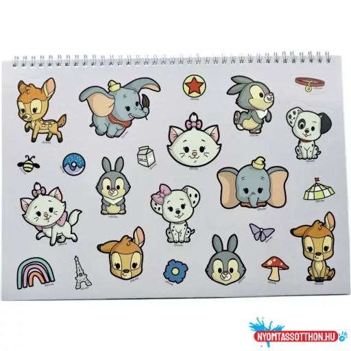 Disney Classics Animals A/4 spirál vázlatfüzet 40 lapos matricával