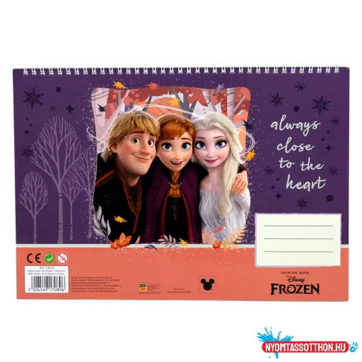 Disney Jégvarázs Heart A/4 spirál vázlatfüzet 40 lapos matricával