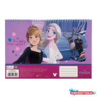 Disney Jégvarázs One Heart A/4 spirál vázlatfüzet, 30 lapos