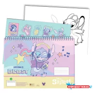Disney Lilo és Stitch, A csillagkutya Blast A/4 spirál vázlatfüzet 40 lapos matricával
