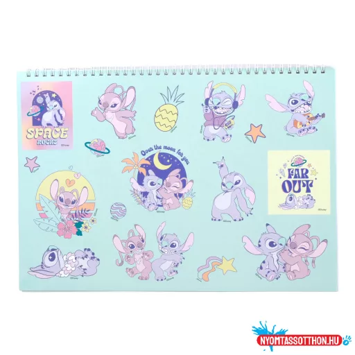 Disney Lilo és Stitch, A csillagkutya Blast A/4 spirál vázlatfüzet 40 lapos matricával