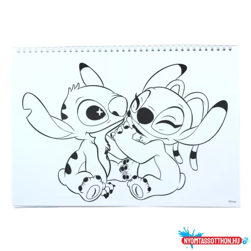 Disney Lilo és Stitch, A csillagkutya Blast A/4 spirál vázlatfüzet 40 lapos matricával