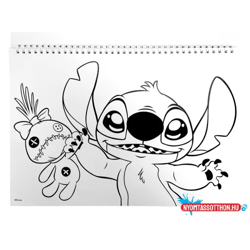 Disney Lilo és Stitch, A csillagkutya Universe A/4 spirál vázlatfüzet 40 lapos matricával