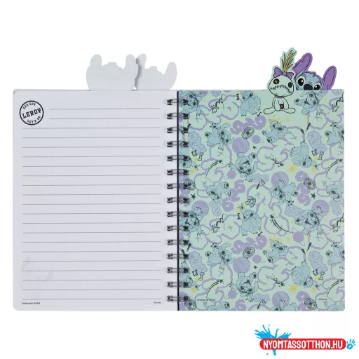 Disney Lilo és Stitch, A csillagkutya Brush It Out A5 notesz, jegyzetfüzet regiszterekkel