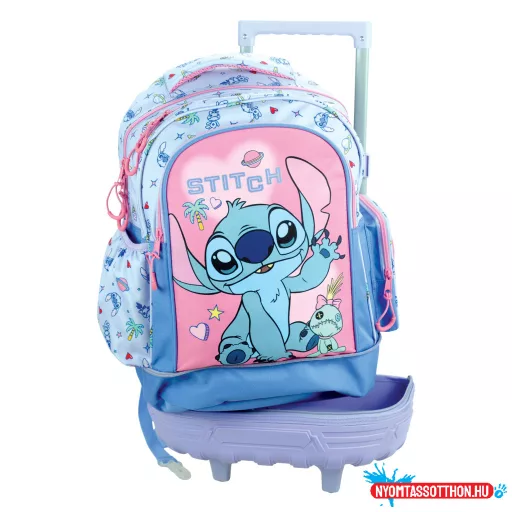Disney Lilo és Stitch, A csillagkutya Scrapbook prémium gurulós iskolatáska, táska 46 cm