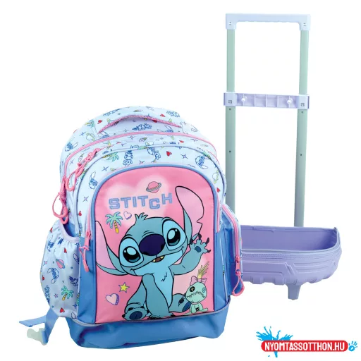 Disney Lilo és Stitch, A csillagkutya Scrapbook prémium gurulós iskolatáska, táska 46 cm
