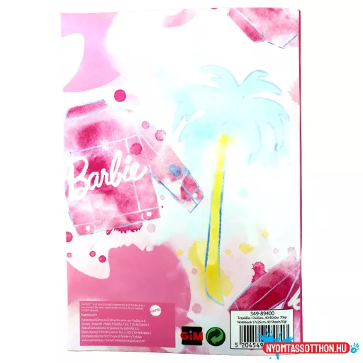 Barbie Paints B/5 vonalas füzet 40 lapos