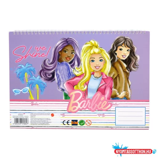 Barbie Paints A/4 spirál vázlatfüzet 40 lapos matricával