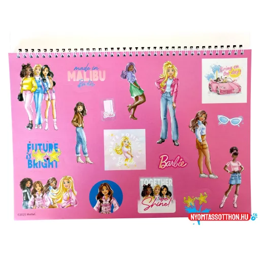 Barbie Paints A/4 spirál vázlatfüzet 40 lapos matricával
