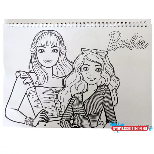 Barbie Paints A/4 spirál vázlatfüzet 40 lapos matricával