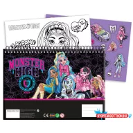 Monster High Crew A/4 spirál vázlatfüzet 40 lapos matricával