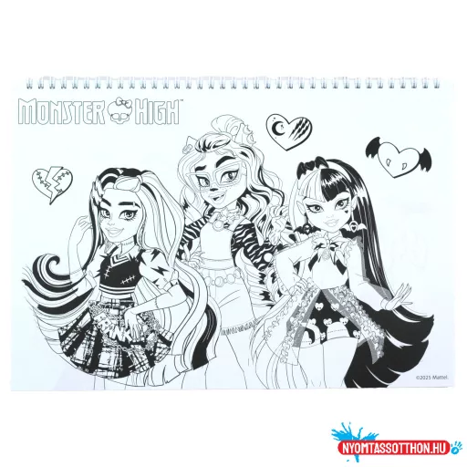 Monster High Crew A/4 spirál vázlatfüzet 40 lapos matricával